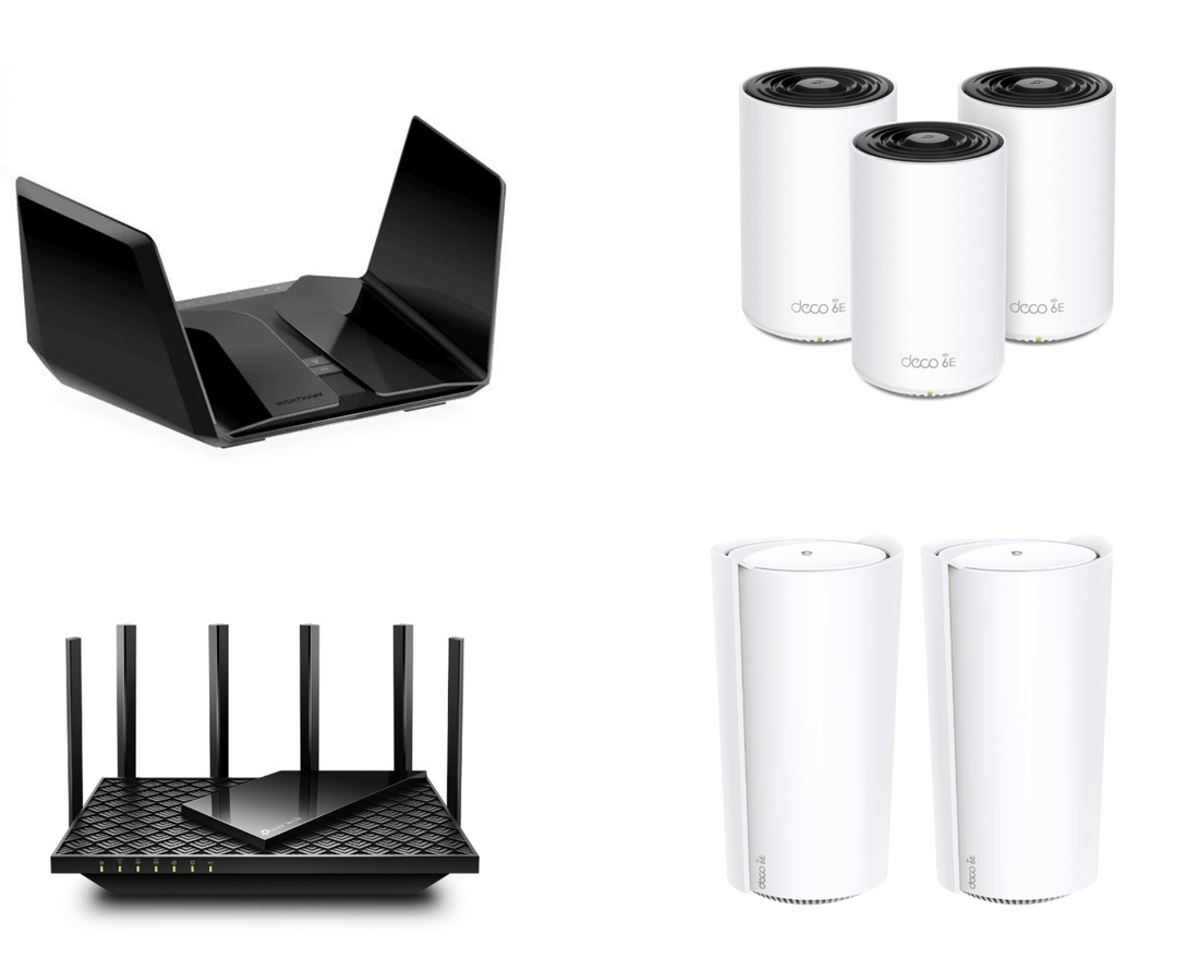 WiFi 6E Router WIFI 6 Routers wi fi 6 best mesh asus netgear tp-link models shown
