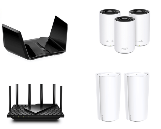 WiFi 6E Router WIFI 6 Routers wi fi 6 best mesh asus netgear tp-link models shown