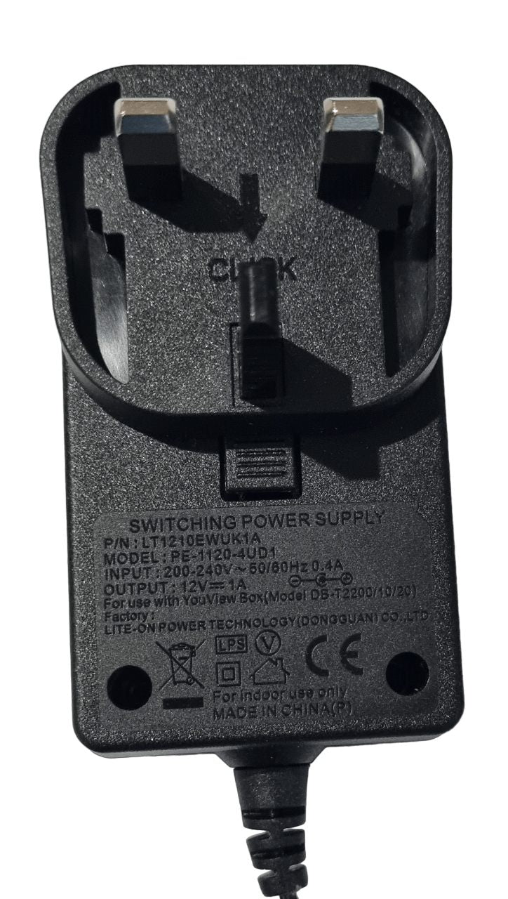 BT YouView Box Power Supply PSU DB-T2200 Front View Showing Part Information