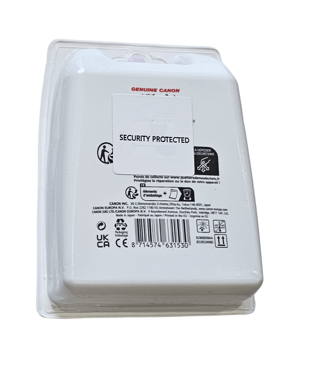 Canon PG-545XL CL-546 Multipack Ink Cartridges Rear View