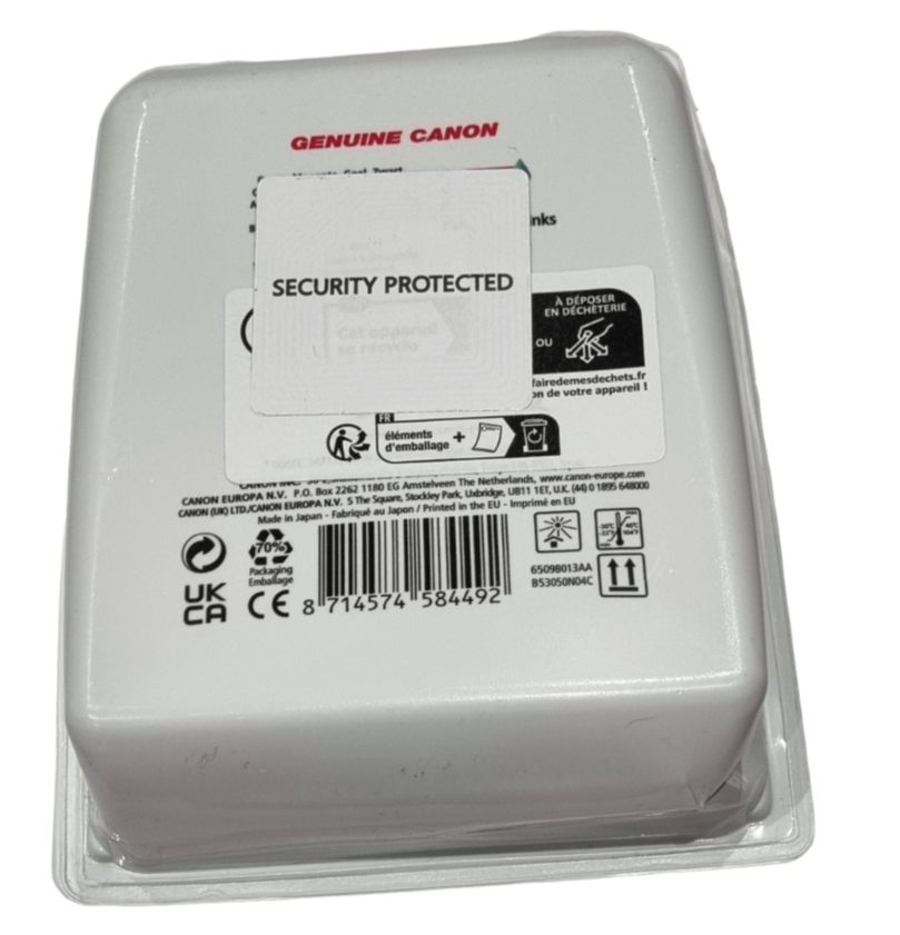 Canon PGI-550PGBK XLCLI-551 Multipack Ink Cartridges Rear View