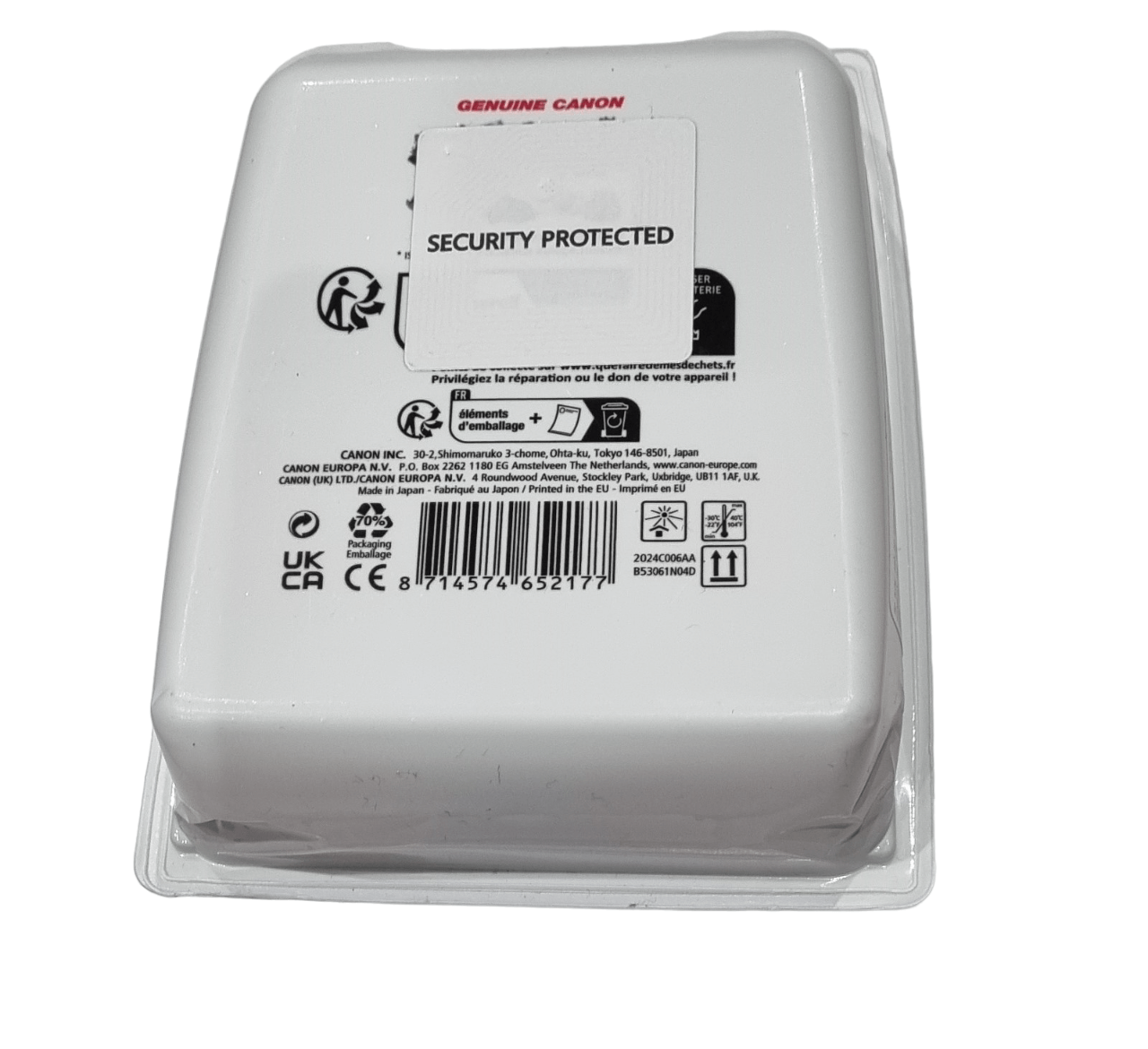 Canon PGI-580PGBK XL CLI-581 Multipack Ink Cartridges Rear View