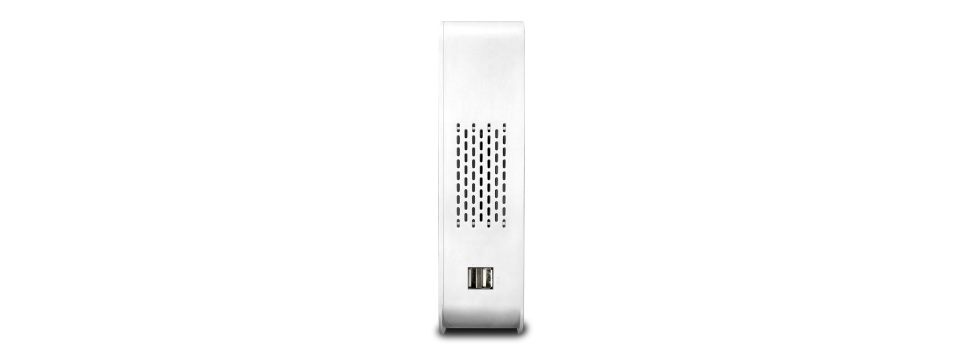 Draytek 2135ax WiFi 6 AX300 Firewall Router FTTP Gigabit Ethernet Side View Showing USB Ports and Vent Direct On
