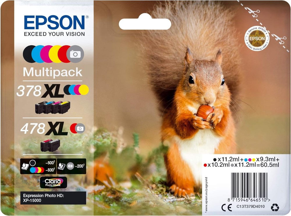 Epson 378XL-478XL Multipack C13T379D4010 Front View