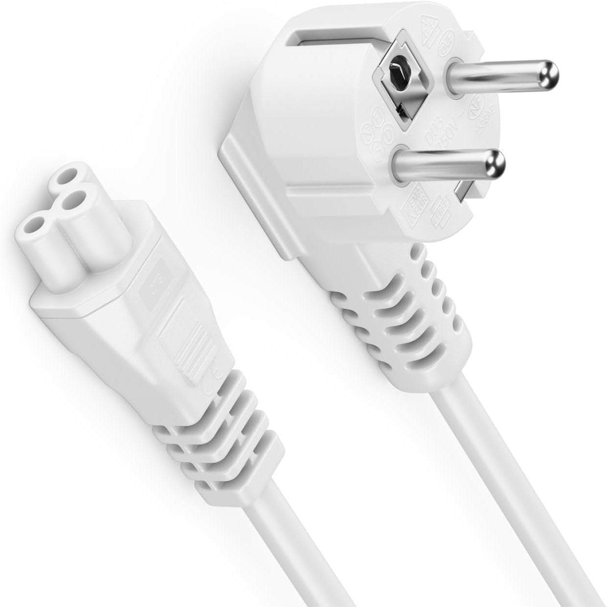 European 2-Pin Schuko to Clover Leaf C5 Power Cable 0.6m Mickey Mouse