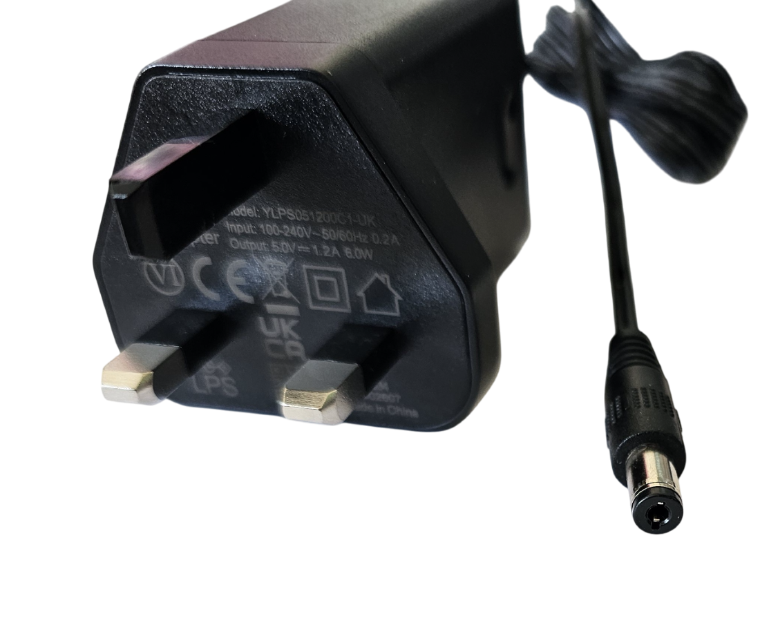 Official Yealink UK Power Supply 5V 1.2A 6W Connector Shown