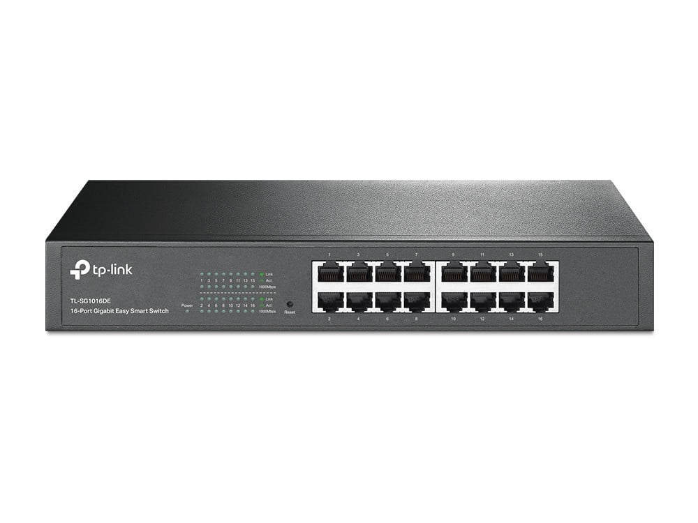 TP-Link-TL-SG1016DE-Front-View-Showing-Ports