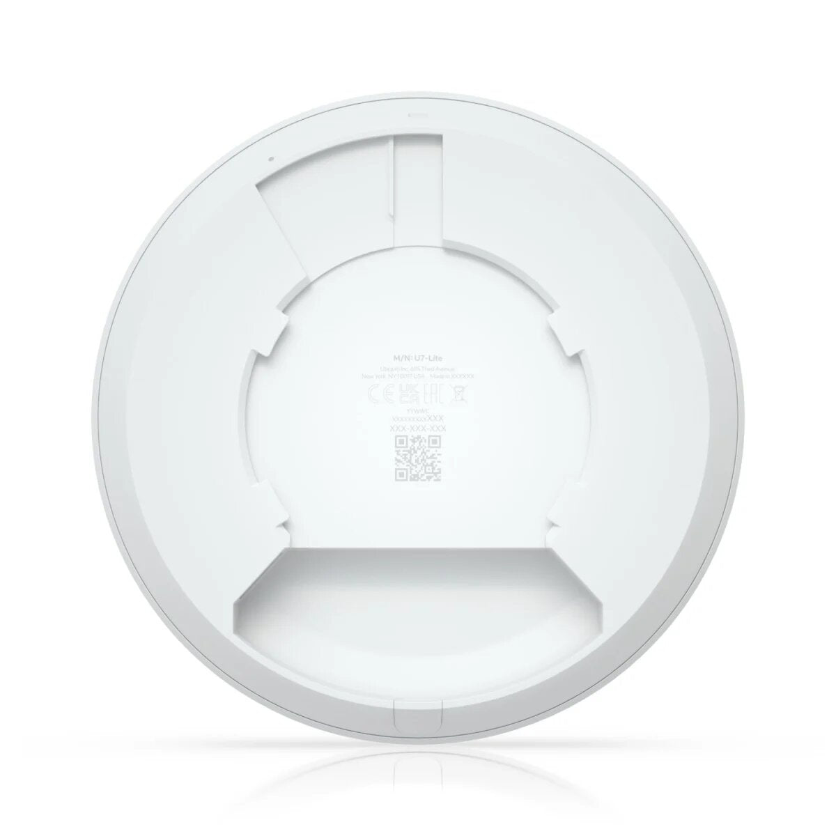 Ubiquiti U7-LITE 4.9Gbps WiFi 7 Wireless Access Point Power Over Ethernet Rear View Face on