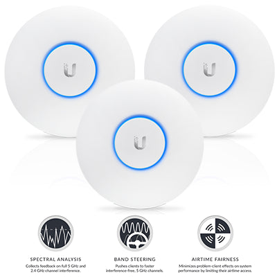 Ubiquiti UAP AC LR Long Range Access Point AC1300 Dual Band WiFi 3 Pack Shown 2nd View