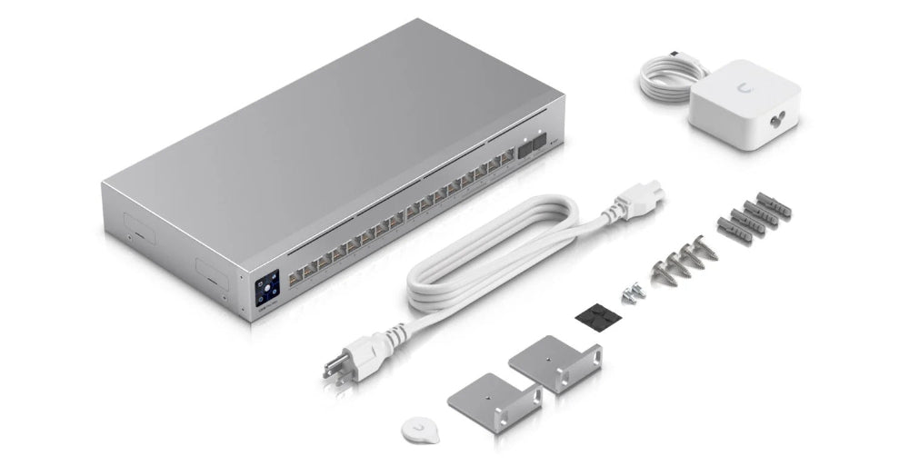 Ubiquiti USW-Pro-Max-16 UniFi 16-Port Layer 3 Managed Switch Box Contents