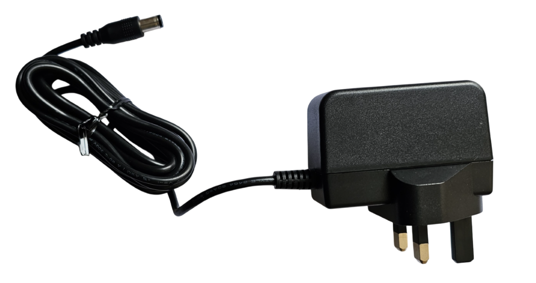 YLPS121000C-UK Yealink Power Supply 12 Volts 1 Amp 12 Watts Side On View