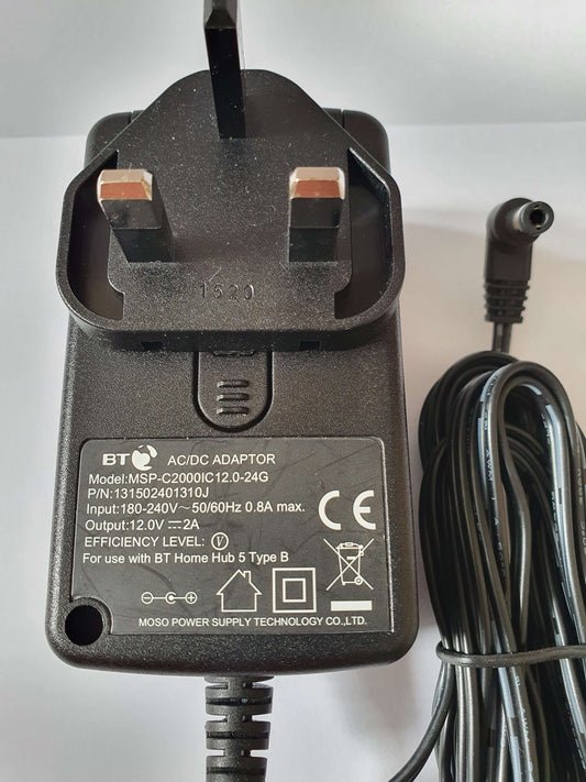 BT Home Hub 5 Type B PSU 12V 2A Power Supply