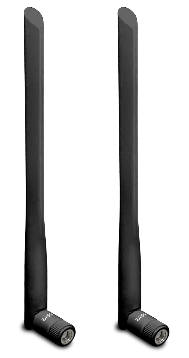 DrayTek Pair of ANT-1205 5dB High-Gain Dual Band Antenna Black Pair Shown