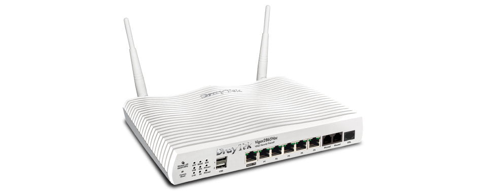 DrayTek Vigor 2865Vac VDSL VoIP WLAN Firewall Router Left View