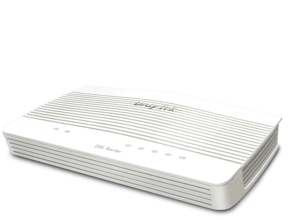 Draytek 2763 VDSL and Ethernet Left View Shown