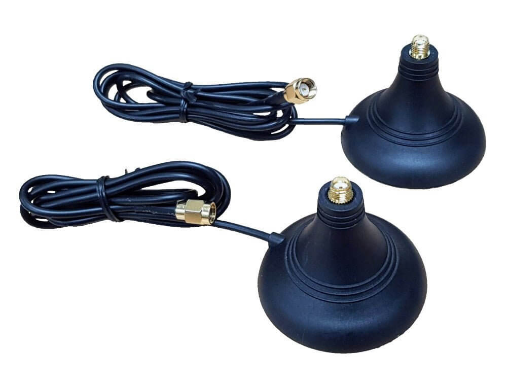 DrayTek ANT-BAS4G DrayTek Magnetic Base & 1M Ext for 4G Antenna Showing Pair Side by Side
