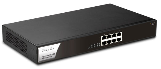 DrayTek VigorSwitch G1085 8 Port Gb Enterprise Level Managed Switch Right Side View