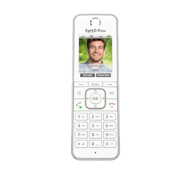 avm fritz fon c6 fritz phone c6 telefon dect avm fritzfon c6 Front View