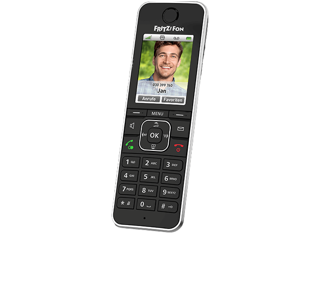 avm fritz fon c6 fritz phone c6 telefon dect avm fritzfon c6 Front View Black