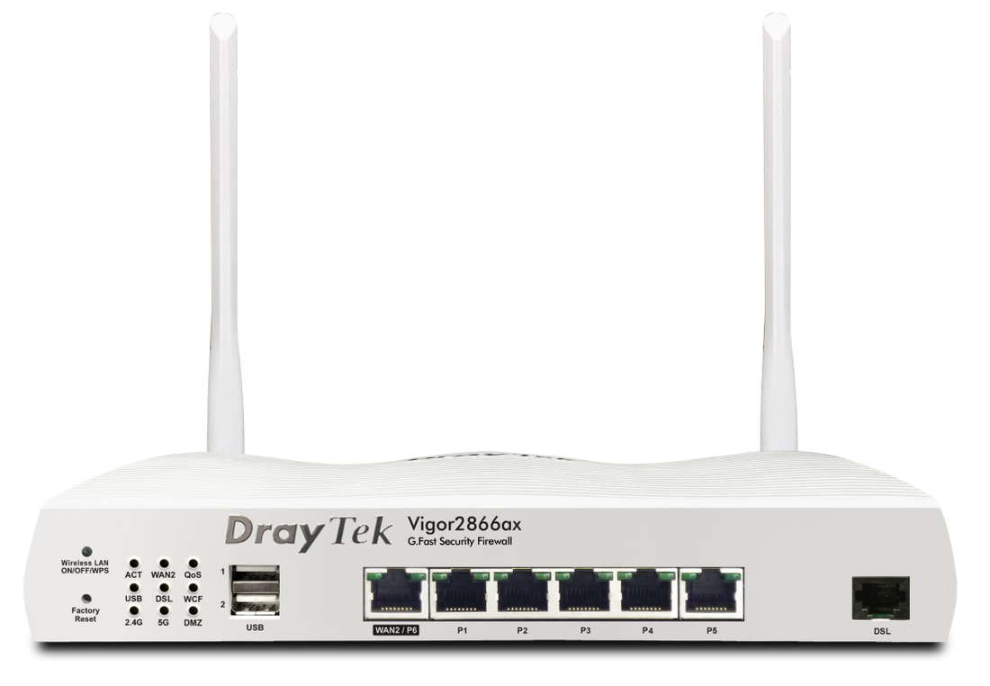 DrayTek Business Router Shown Model 2866ax WiFi 6