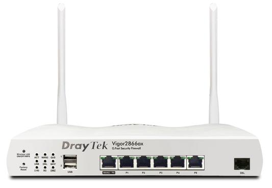 DrayTek Business Router Shown Model 2866ax WiFi 6