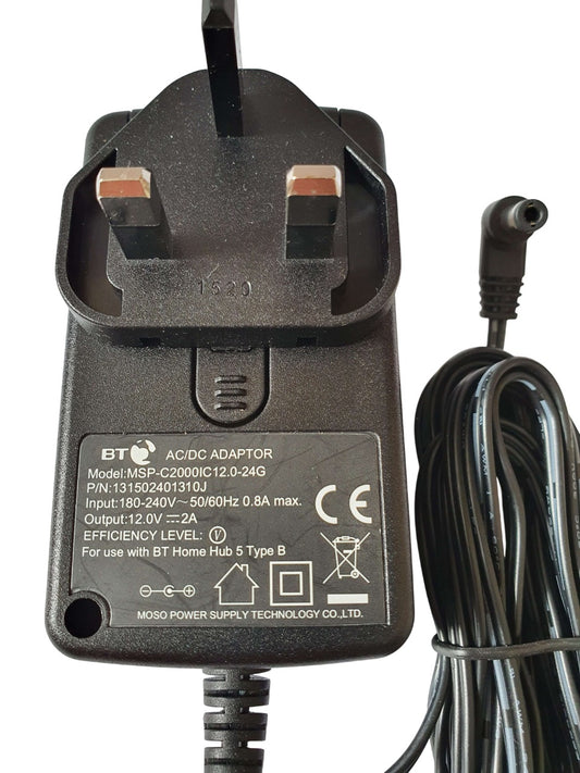 BT Home Hub 5 Type B Power Supply PSU 12V 2A MAIN