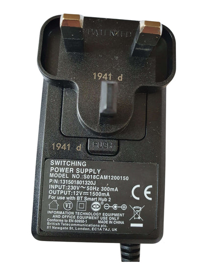 BT Power Supply 12v 2.5a Smart Hub EE Closeup