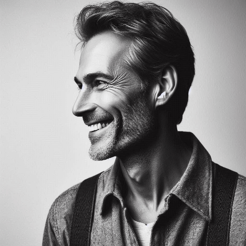 Picture of a man happy with service