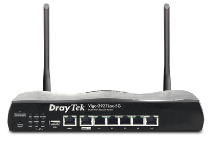 DrayTek Vigor 2927LAX 5G Router with Wi-Fi 6 AX3000 Wireless Front View