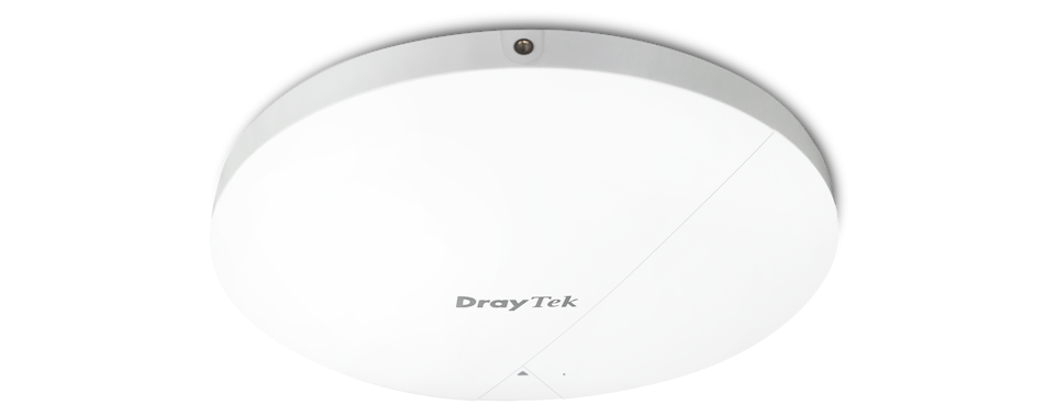 Draytek AP1062C WiFi 6 AX6000 2.5GBPs ethernet port Access Point Mounted Ceiling View