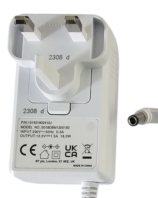 EE Smart WiFi Plus Power Supply 12.0V 1.5A 18.0W Close Up View