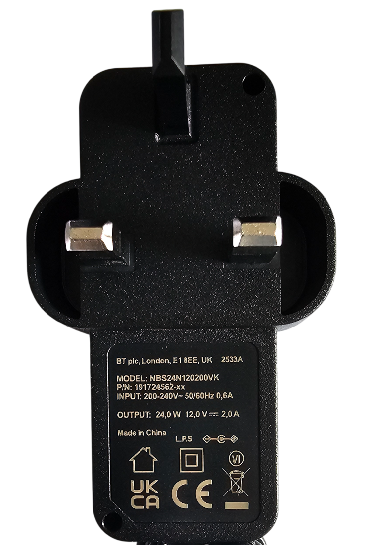EE TV Box Pro 12V 2A PSU Close Up
