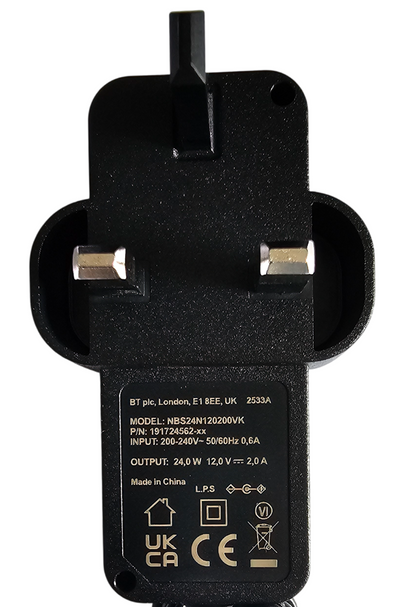 EE TV Box Pro 12V 2A PSU Close Up