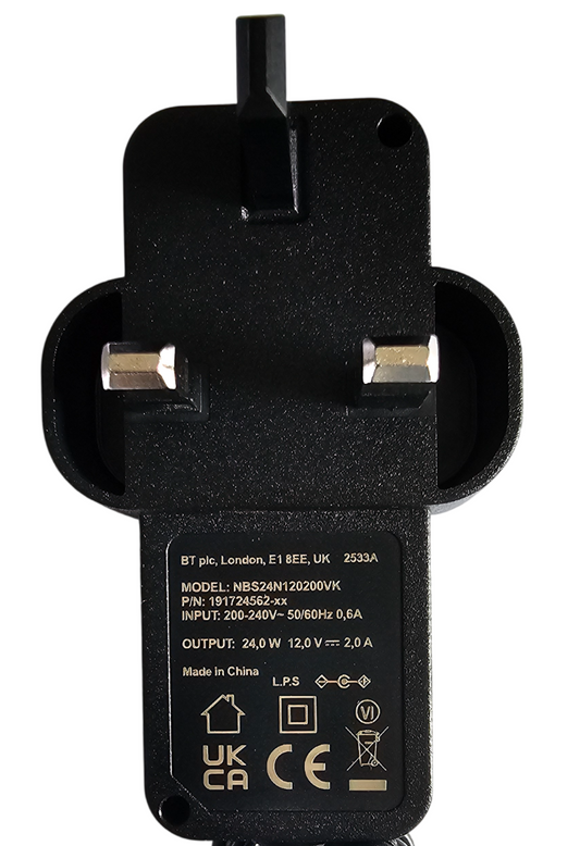 EE TV Box Pro 12V 2A PSU Close Up