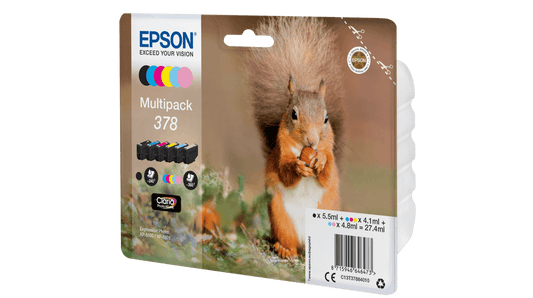 Epson 378 Squirrel C13T37884010 multipack Black and Colour Ink Cartridges