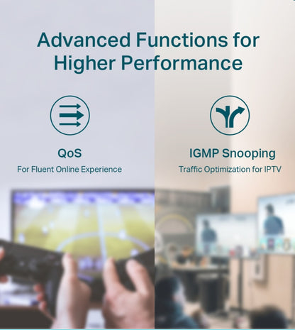 TL-SG1005P 5 Port Desktop Switch with 4-Port PoE+ QOS and IGMP Snooping