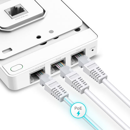 TP-Link EAP615-Wall Plate WiFi 6 PoE Access Point AX1700 Cable Ports