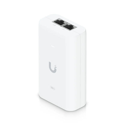 Ubiquiti U-POE++ 60W POE Adapter With UK Power Lead Side On View