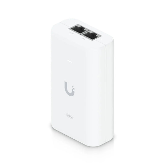 Ubiquiti U-POE++ 60W POE Adapter With UK Power Lead Side On View