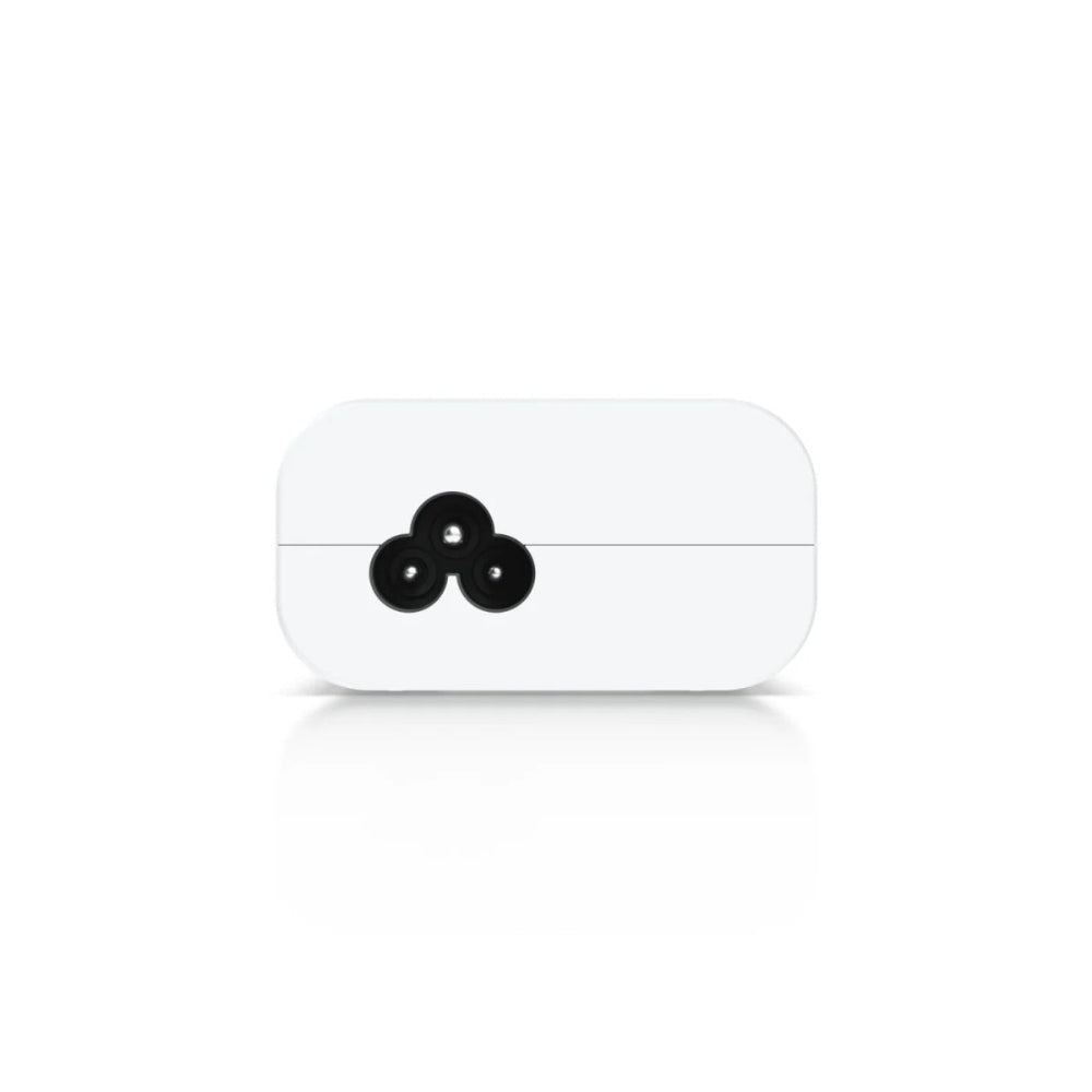 Ubiquiti U-POE++ 60W POE Adapter With UK TableTop View Showing Clover Leaf Port