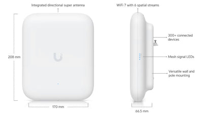 Ubiquiti U7-Pro-Outdoor WiFi 7 802.11BE Outdoor Access Point