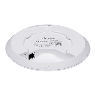 Ubiquiti UAP-Nano-HD Wireless Access Point WiFi 5 AC2000 Indoor Base View Showing Ports