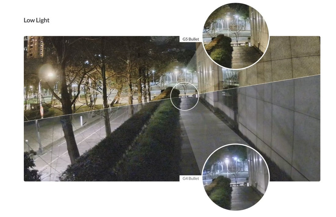 Ubiquiti UVC-G5-Bullet Camera 2K HD Image Comparison G4 v G5 Low Light