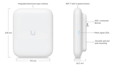 Ubiquiti U7-Pro-Outdoor statistics and dimensions