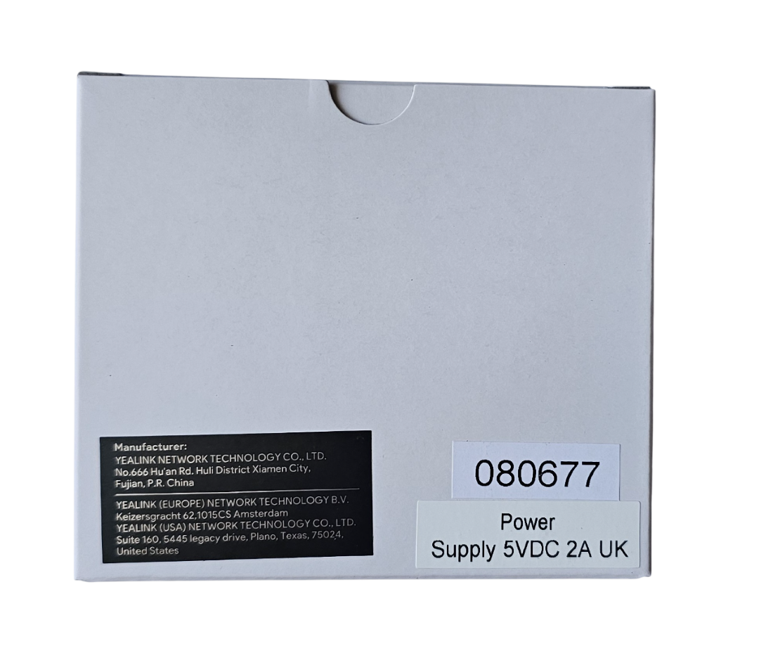 Yealink AC DC Switching Adapter Output 5.0V 2.A 10.0W 080677 Box