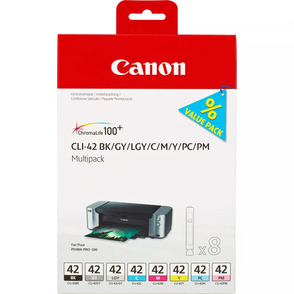 canon-cli-42-bk-gy-lgy-c-m-y-pc-pm-8-ink-cartridge-multipack-product-front-view