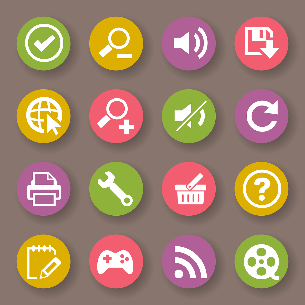 Various Tool Icons Shown