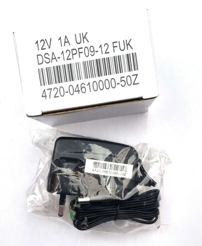 DrayTek Power Supply PSU DRAYPSU15 for Vigor Access Points AP710,AP810,AP910C,AP912C,AP960C Showing Box and Power Supply Part Numbers