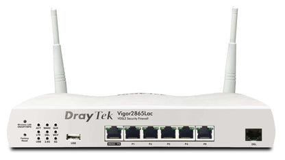 DrayTek 2865LAC Multi-WAN Firewall VPN Router AC1300 4G/LTE Modem Front View