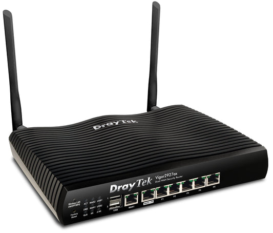 DrayTek 2927ax WiFi 6 Dual-WAN Security Router Left Side View